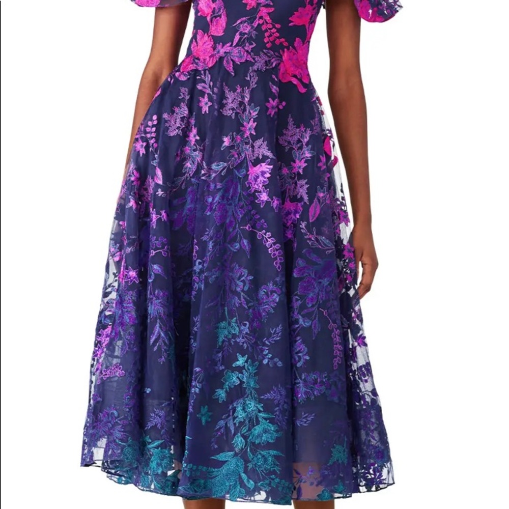 Marchesa Notte Size 8 Ombré Floral Dress NWOT